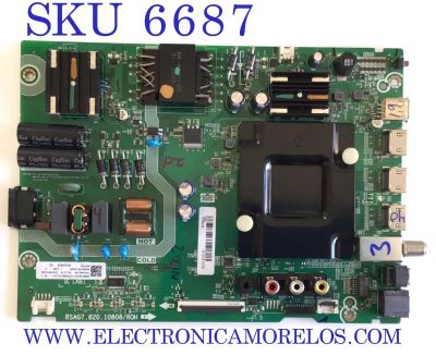 MAIN FUENTE (COMBO) PARA TV HISENSE / NUMERO DE PARTE 285811 / RSAG7.820.10808/ROH / 285812 / 43A53FUR(0009) / PANEL HD425Y1U51-T0L6\S0\GM\ROH / DISPLAY T430QVN03.7 / MODELO 43R7G5